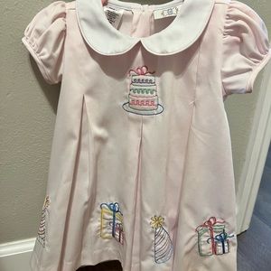 Custom hand embroidered first birthday dress